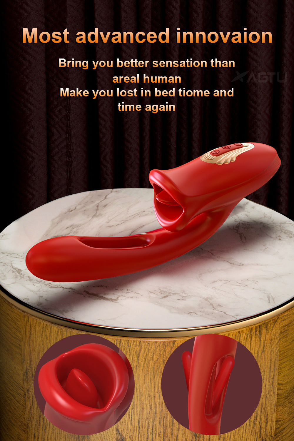 Vibrator- Adult- Sex- Toys For Women, Tongue Rose Sex- Toy Dildo Vibrators G Spot Vibrator- With 9 Licking Sucking & Flapping Clitoral Stimulator Anal- Nipple For Female Men Couples