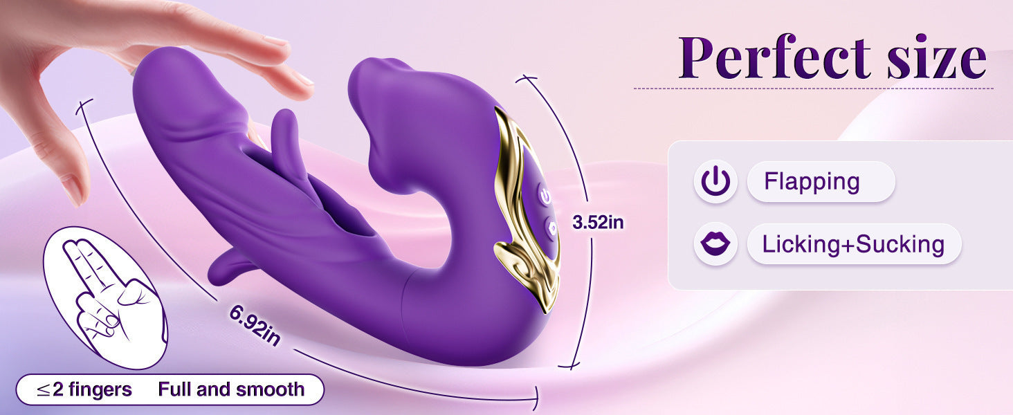 Thrusting G Spot Vibrator Rose Sex Toy - Tongue Toy For Women With 7 Licking Vibrating Flapping Sucking Vibrator For Woman Adult Toys For Couples Sex Toys For Female Dildo