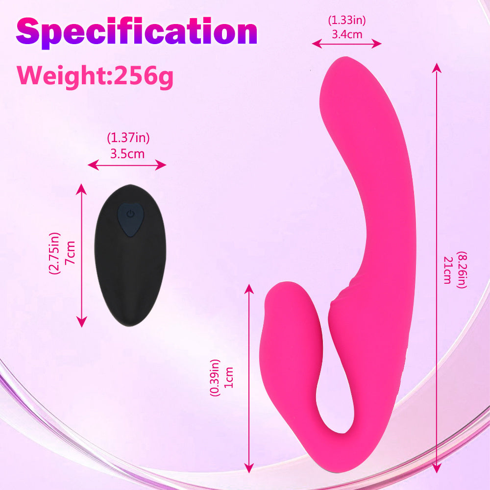Womens Sex Toys Strapon Dildo - Strapless Strap On G Spot Realistic Dildo Vibrator For Clitoral Anal Stimulation With 10 Intense Vibration & Remote Control, Female Couples Adult Sex Toys & Games