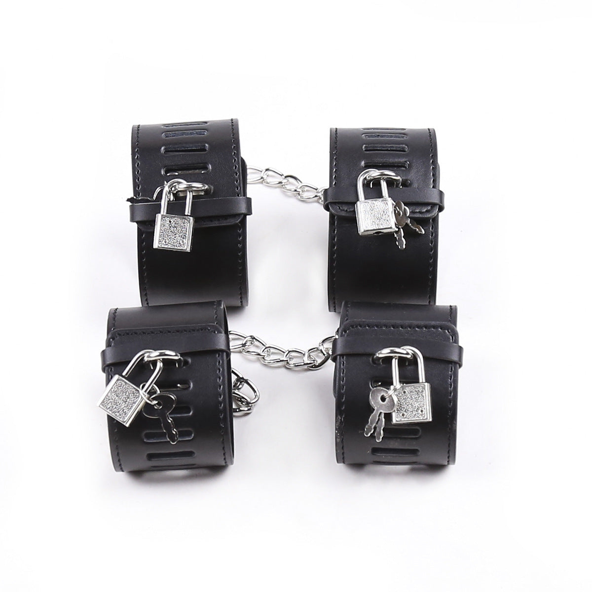 PU Leather Handcuff Toy With Lock