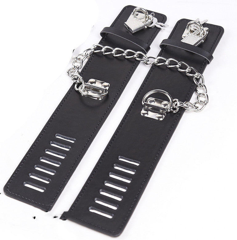 PU Leather Handcuff Toy With Lock