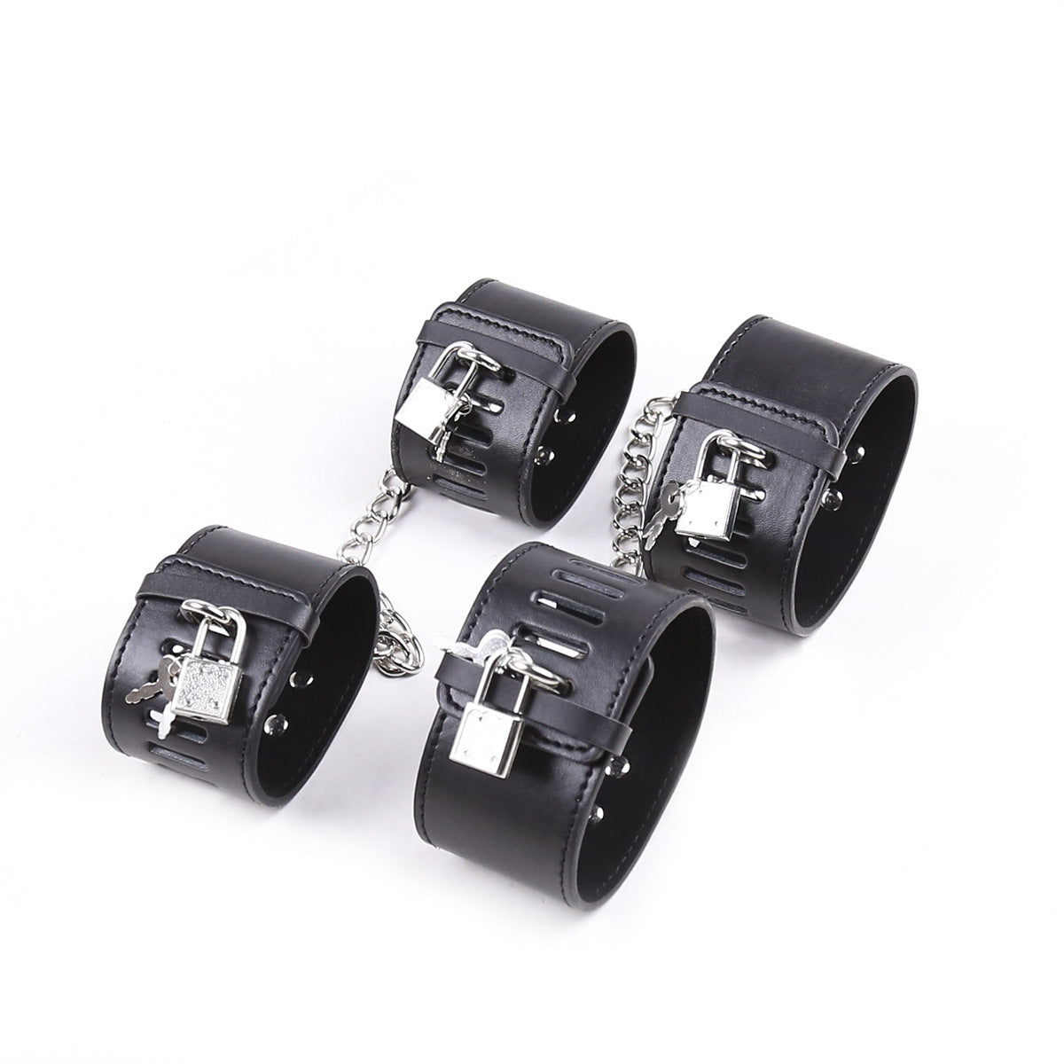 PU Leather Handcuff Toy With Lock